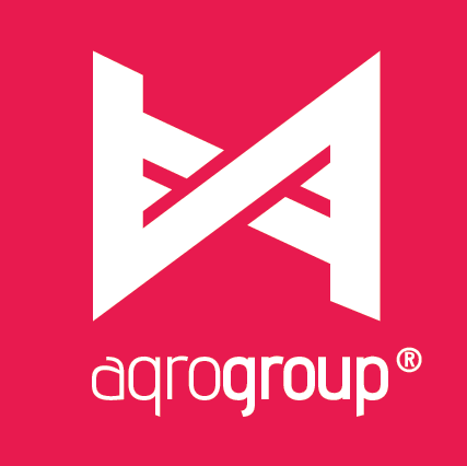 Aqro Group Magenta  Zemin Logo Tasarım Yazılı