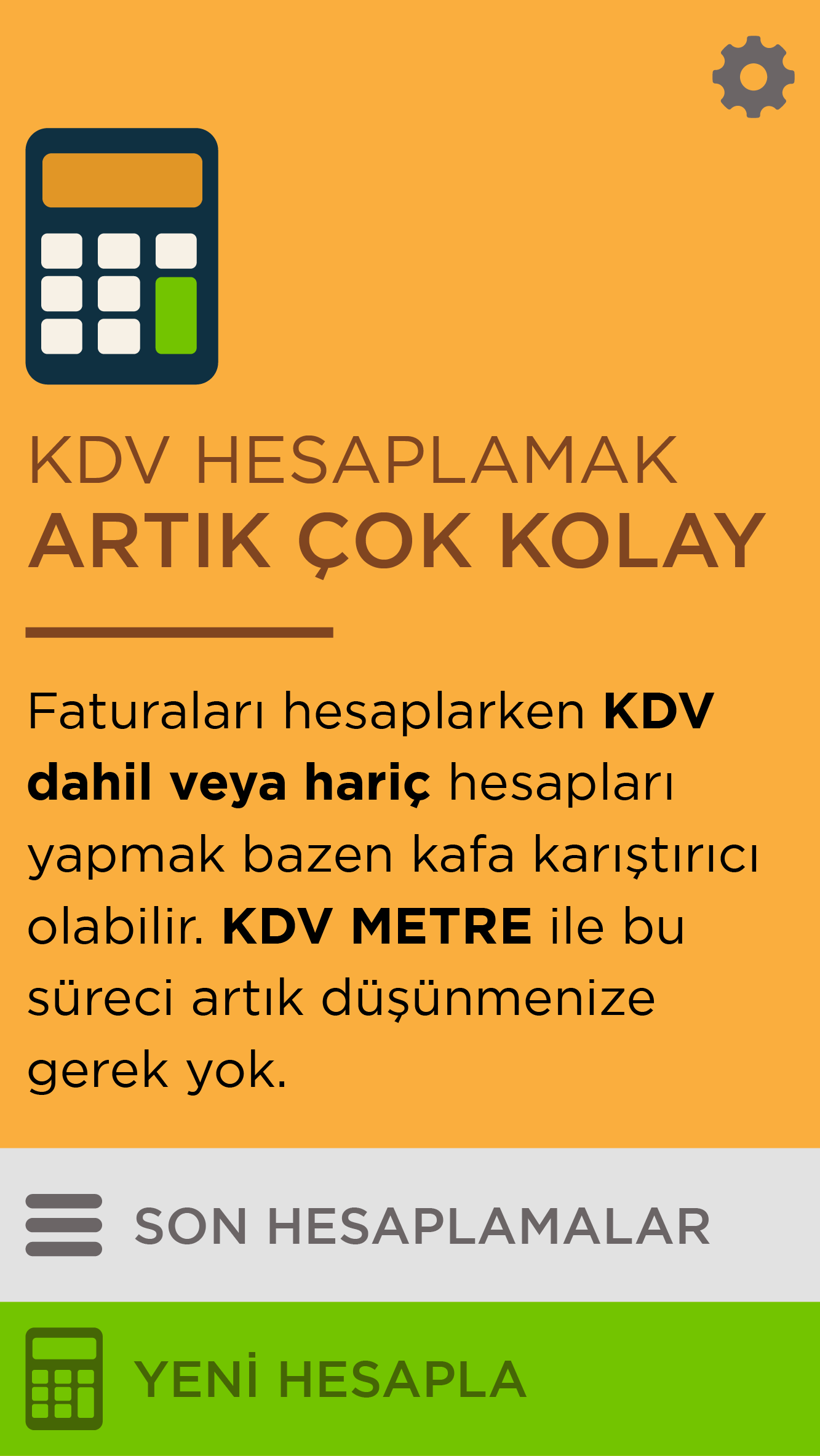 KDV Metre Mobil App Giriş Ekran Tasarımı