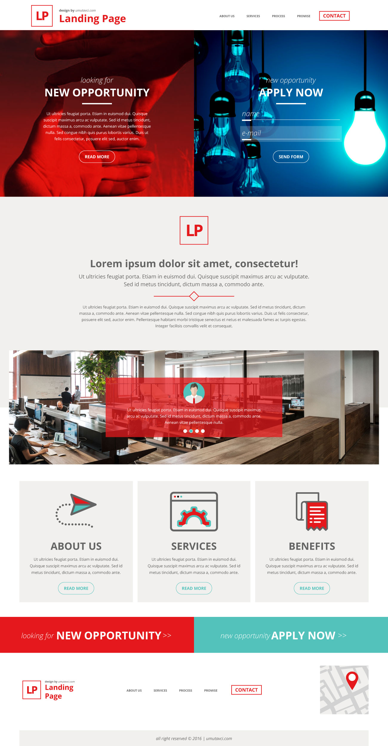 Landing Page Free Vector Komple by umutavci