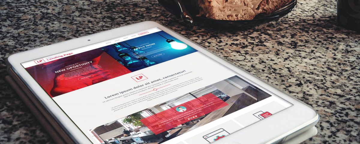 Landing Page download ipad mockup